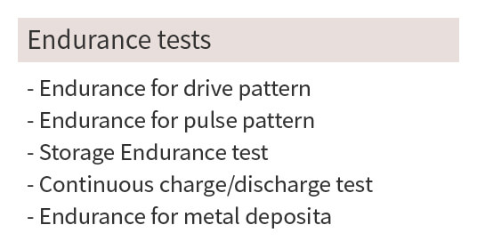 Endurance tests