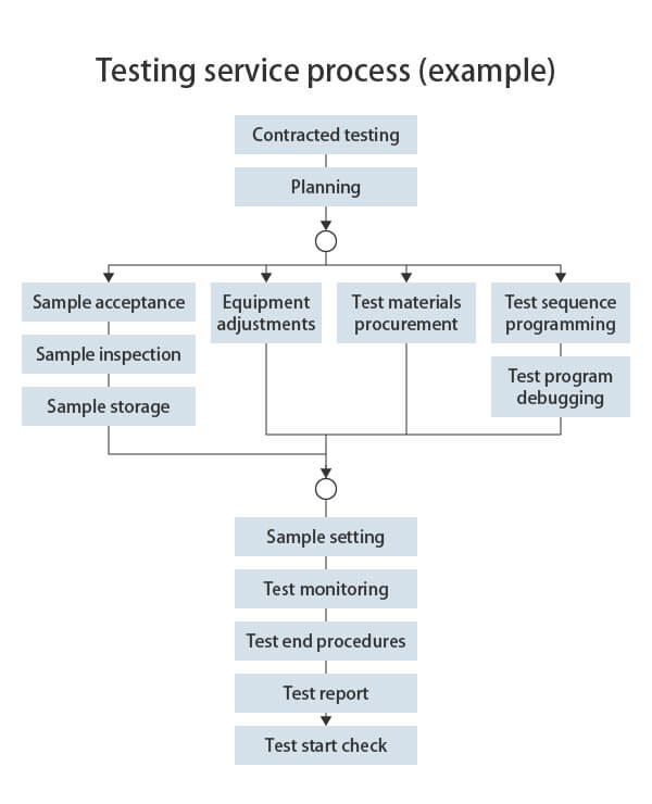 Testing service process (example)